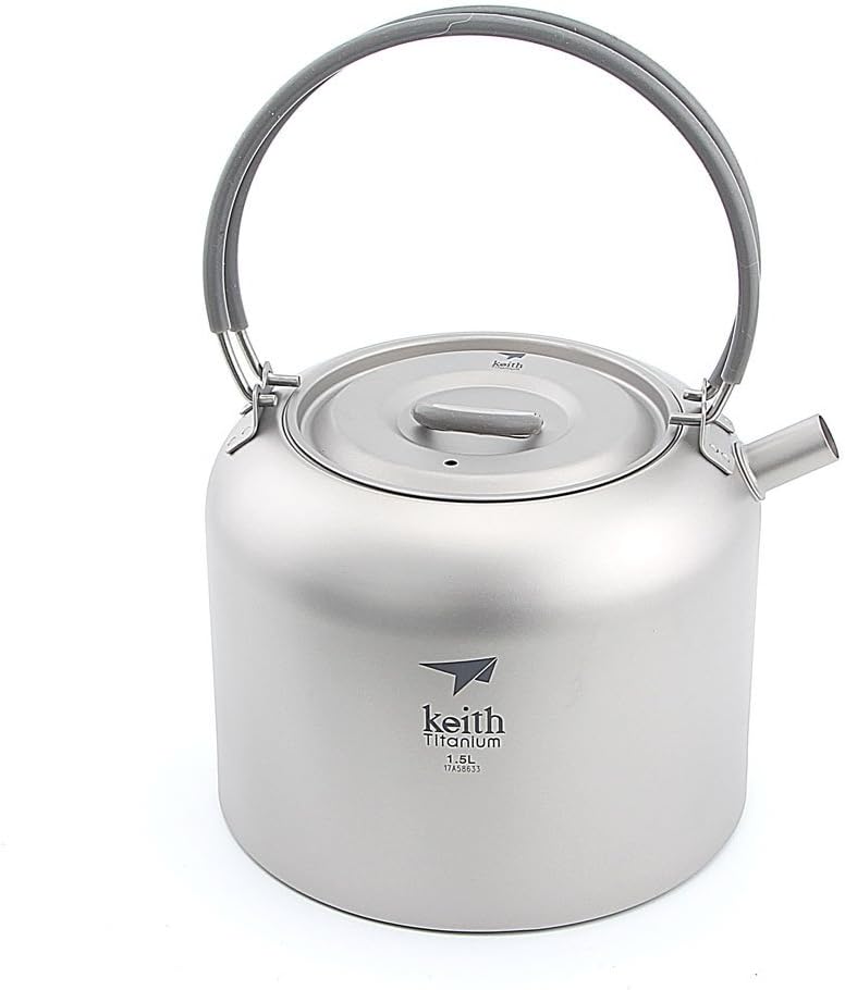 Keith Ti3907 1,5 l grosse Kapazität Titan Teekanne Wasserkocher Outdoor Camping Topf Ultraleicht Rei