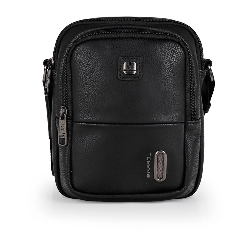 GABOL Herren Umhängetasche, Schwarz, Talla única