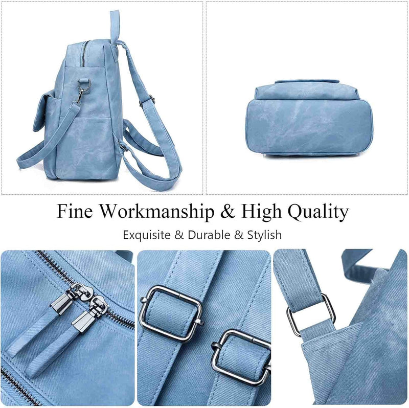 Damen Rucksack Schultasche Wasserdicht Handtasche Frauen Umhängetasche Pendler Schulrucksack Mädchen