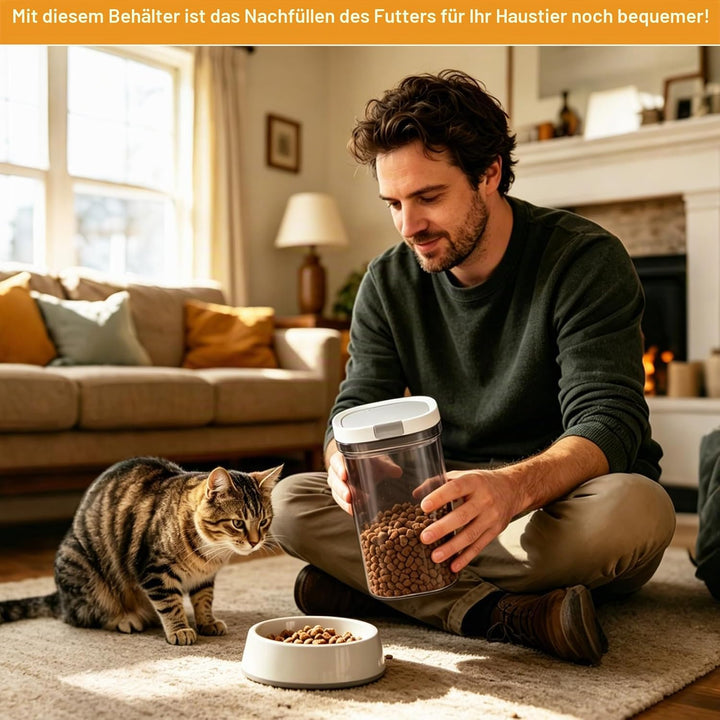 Kaffeedose Set, 800ml+800ml+1800ml, mit magnetischem Löffel UV-Schutz doppelte Dichtung breite Öffnu
