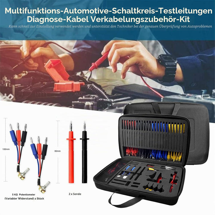 92 Teilig Kabelkoffer Prüfkabel Prüfspitzen für KFZ Fehlerdiagnose Messleitungen,GOLDCHAMP Prüfspitz