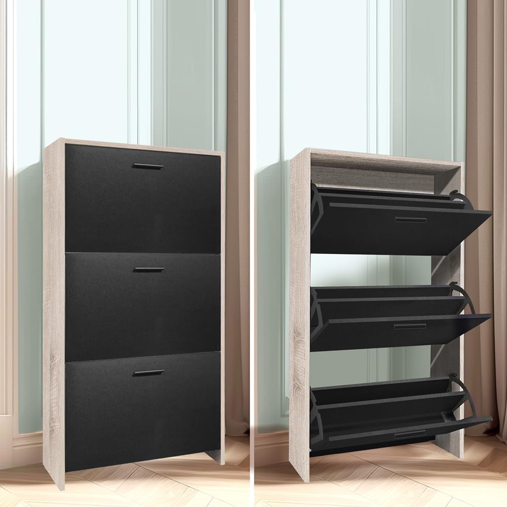 CASABEL Schuhschrank für 18 Paar – grosse Kapazität für den Eingangsbereich – L 60 x T 24 x H 113 cm