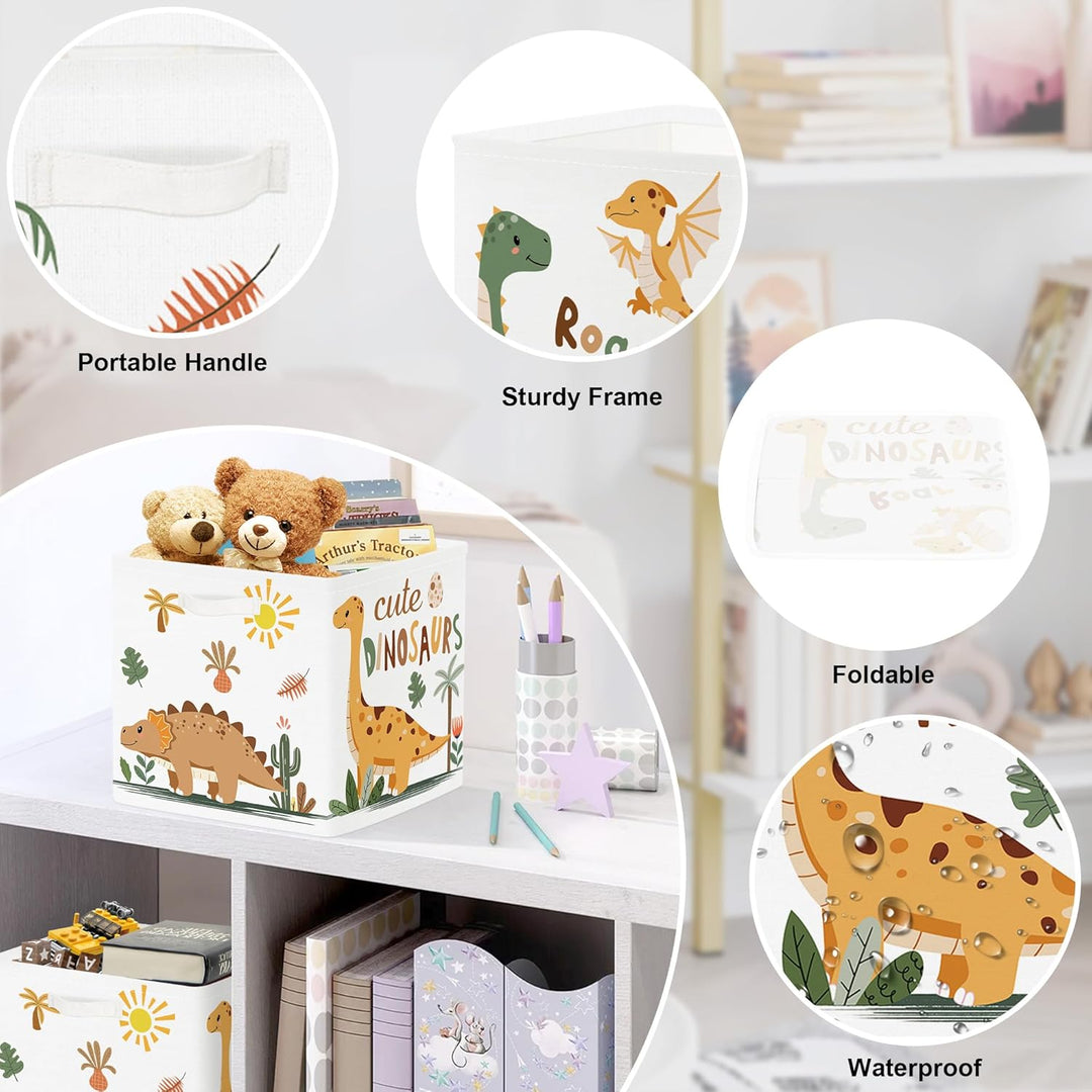 30cm Aufbewahrungsbox 3 Stück Boho Dinosaurier Aufbewahrungskorb Kinder Faltbar Palmen Eier Aufbewah