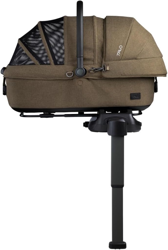 Tavo Maeve Medium Rigid‑Griff Haustier‑Autositz mit ISOFIX‑Bodenplatte, 2 Matratzenauflagen, Geeigne