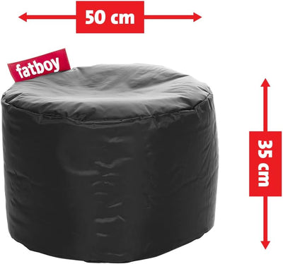 Fatboy® Point Hocker Nylon Schwarz | Runder Sitzhocker | Trendiger Poef/Fussbank/Beistelltisch | 35