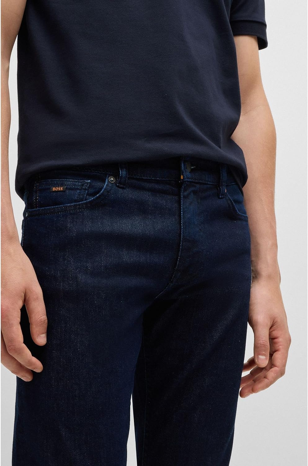 BOSS Herren Delaware BC-L-C Blaue Slim-Fit Jeans aus komfortablem Stretch-Denim 38W / 32L Navy415, 3
