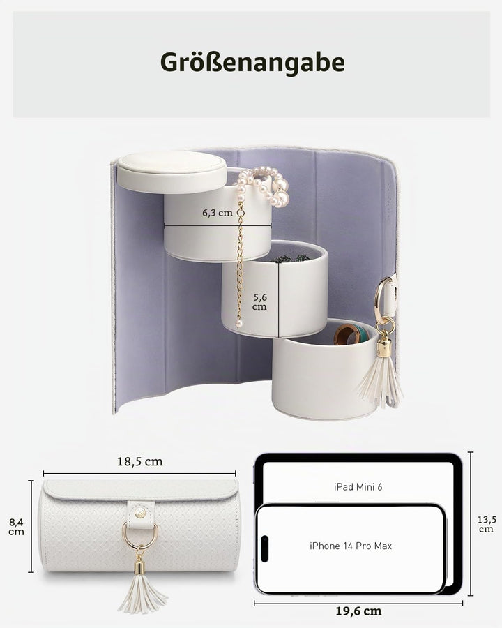 Vlando Viaggio Small Jewelry Case Travel Accessory Storage Box Jewelry Organizer White B. Weiss, B.
