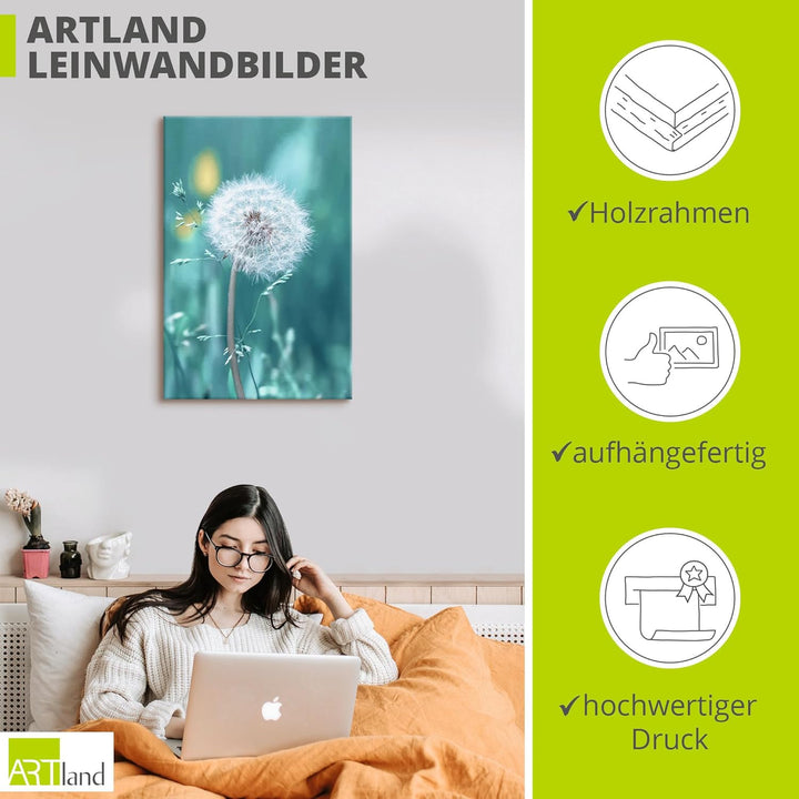 ARTland Leinwandbilder Wandbild Bild auf Leinwand 40 x 60 cm Wanddeko Botanik Mikro Makro Pflanzen B