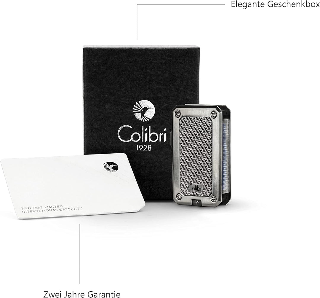 Colibri Rally Jet Feuerzeug | Zigarren- und Zigarettenanzünder | Windbeständig | Funktioniert mit Bu