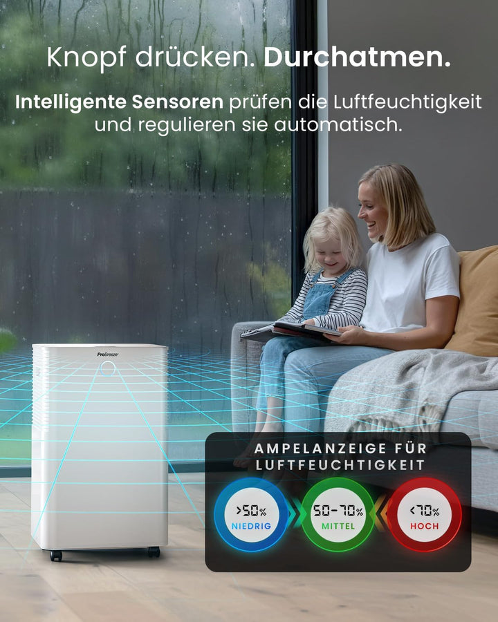 Pro Breeze OmniDry Luftentfeuchter mit App &amp; WLAN, 20L in 24h Entfeuchtungsleistung - Luftentfeuchte
