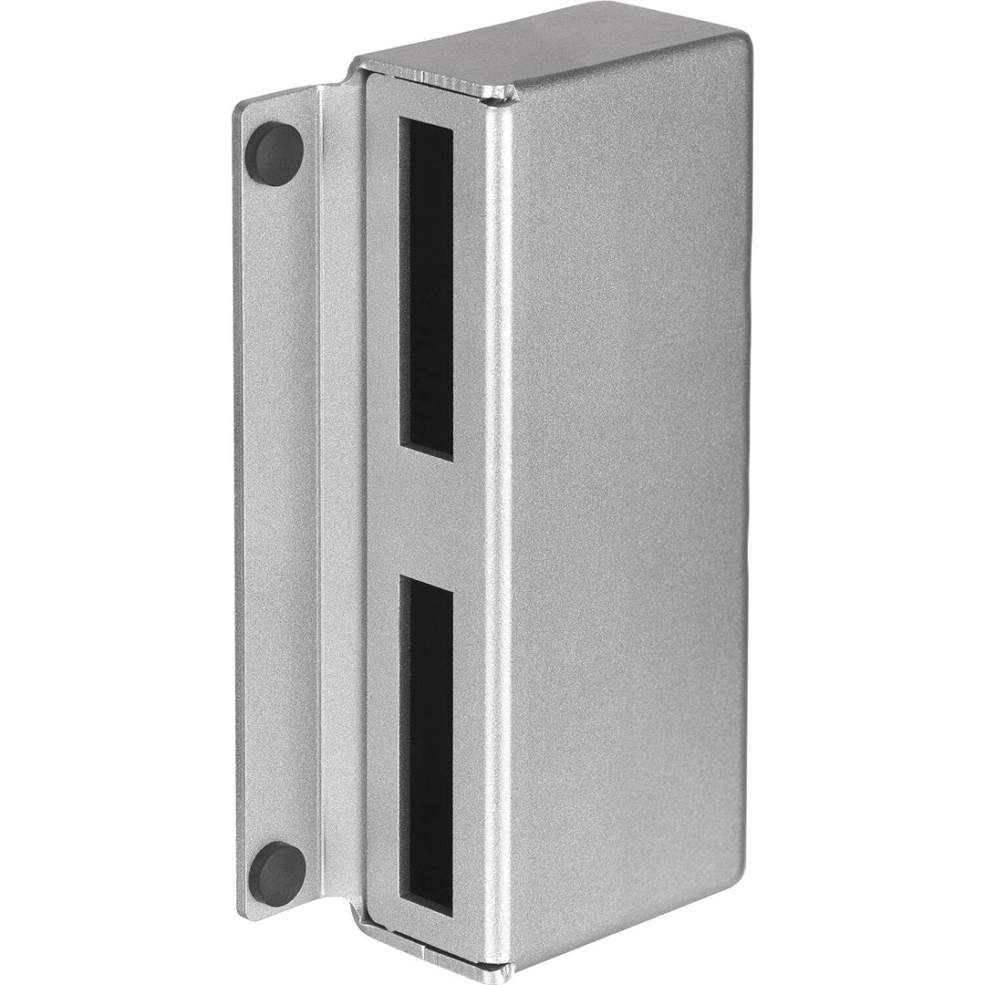 AMF Gegenkasten 146GS schmal für Doppeltore, 173 x 82 x 40mm, Stahl blank, Silber