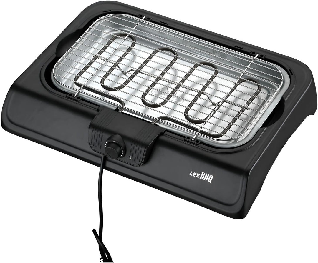 Elektrischer Tischgrill & Standgrill 2000W mit Edelstahl Grillrost | Balkongrill raucharm | Elektrog