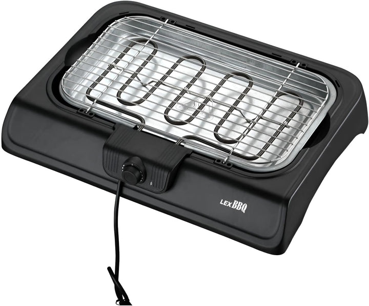 Elektrischer Tischgrill & Standgrill 2000W mit Edelstahl Grillrost | Balkongrill raucharm | Elektrog