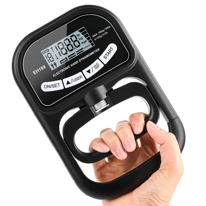 180kg Griffkraft Messgerät &amp; Handkraftmessgerät, Elektronischer Handdynamometer mit Automatischer Er