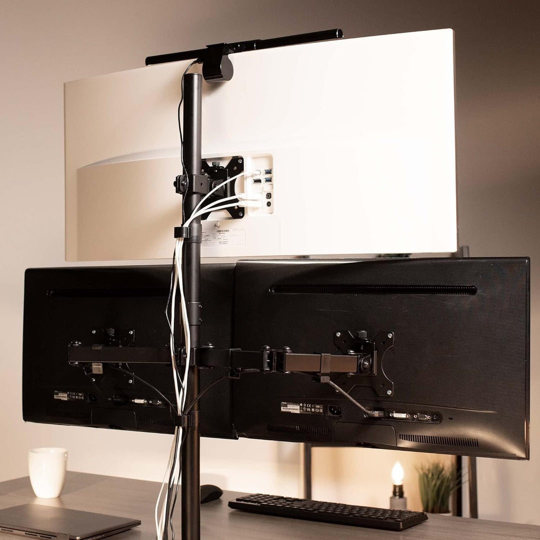 VIVO Dreifach-LCD-Monitor Tischhalterung Heavy Duty Ständer & voll einstellbare 3 Bildschirm bis zu