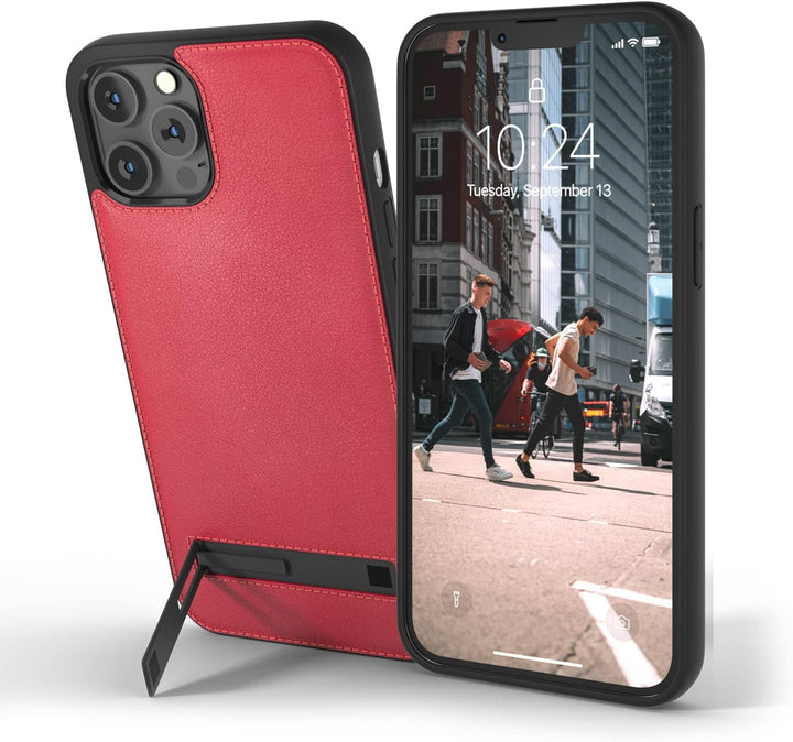 Snakehive Metro Lederhülle für Apple iPhone 12/12 Pro || Echtleder Handyhülle mit Standfunktion || E
