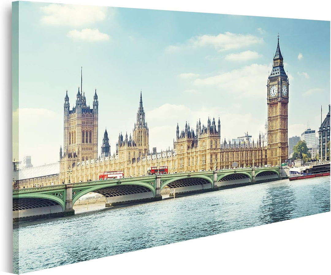 islandburner Bild auf Leinwand Big Ben An Einem Sonnigen Tag In London Bilder Wandbilder Poster Lein