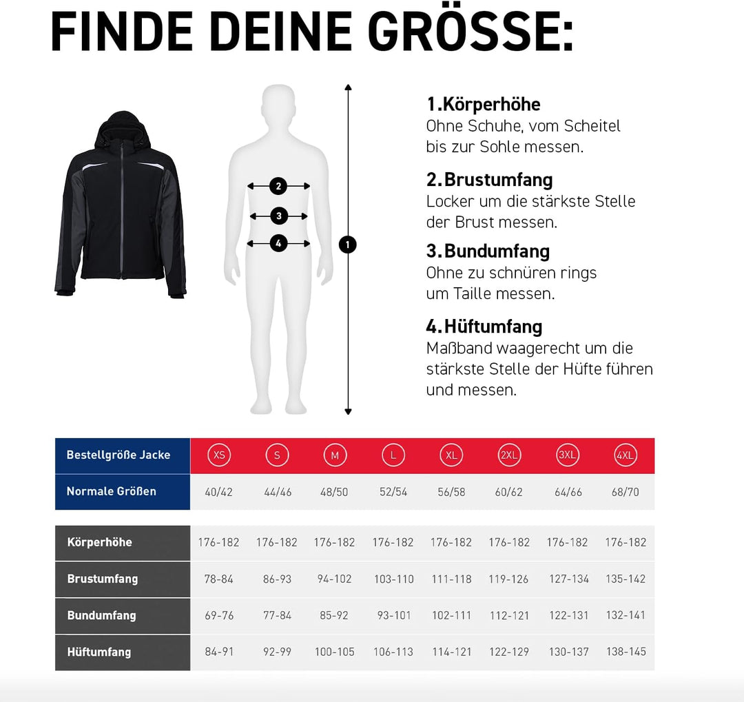 KÜBLER Workwear KÜBLER WEATHER Softshelljacke schwarz, Grösse M, Unisex-Arbeitsjacke aus Mischgewebe