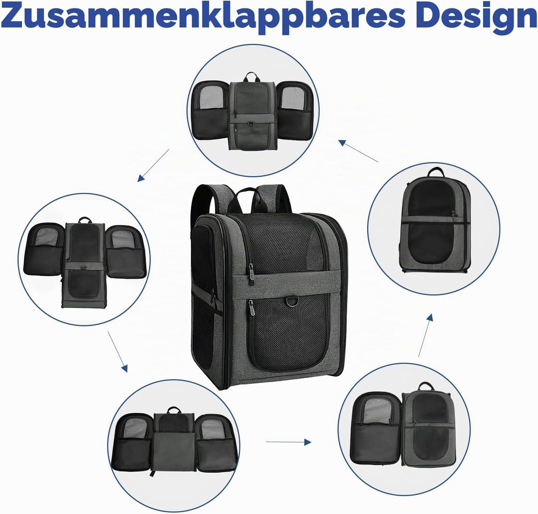 Apollo Walker Pet Carrier Backpack for Large/Small Cats and Dogs, Puppies, Safety Features and Cushi