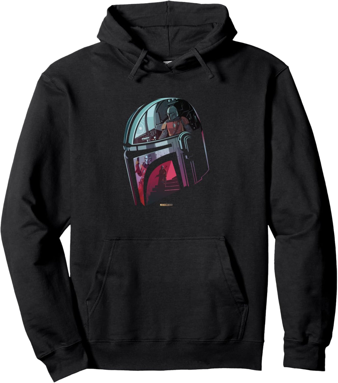Star Wars The Mandalorian Helmet Reflection Pullover Hoodie
