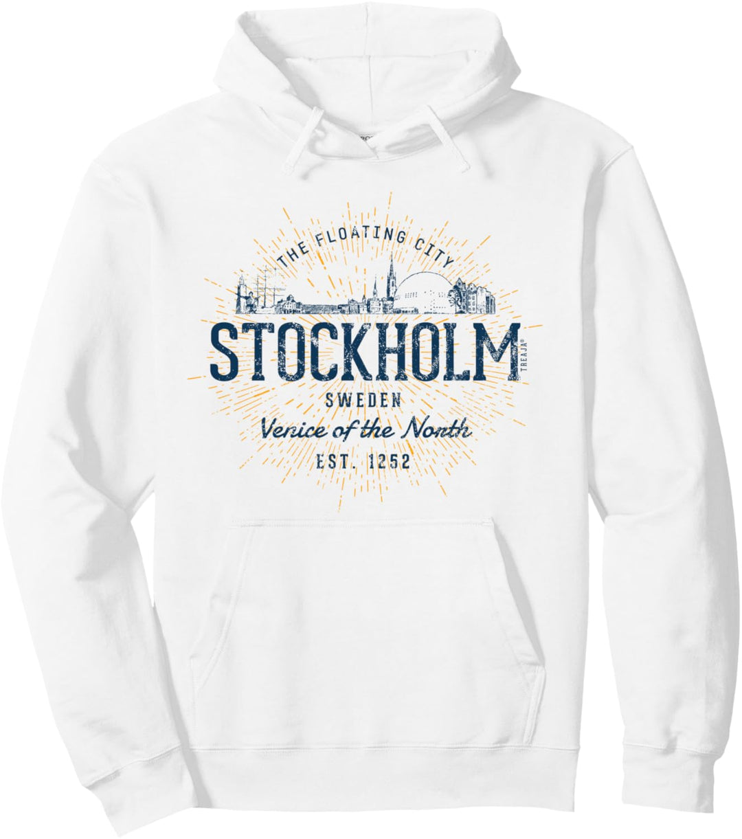 Schweden Retro Stil Vintage Stockholm Pullover Hoodie