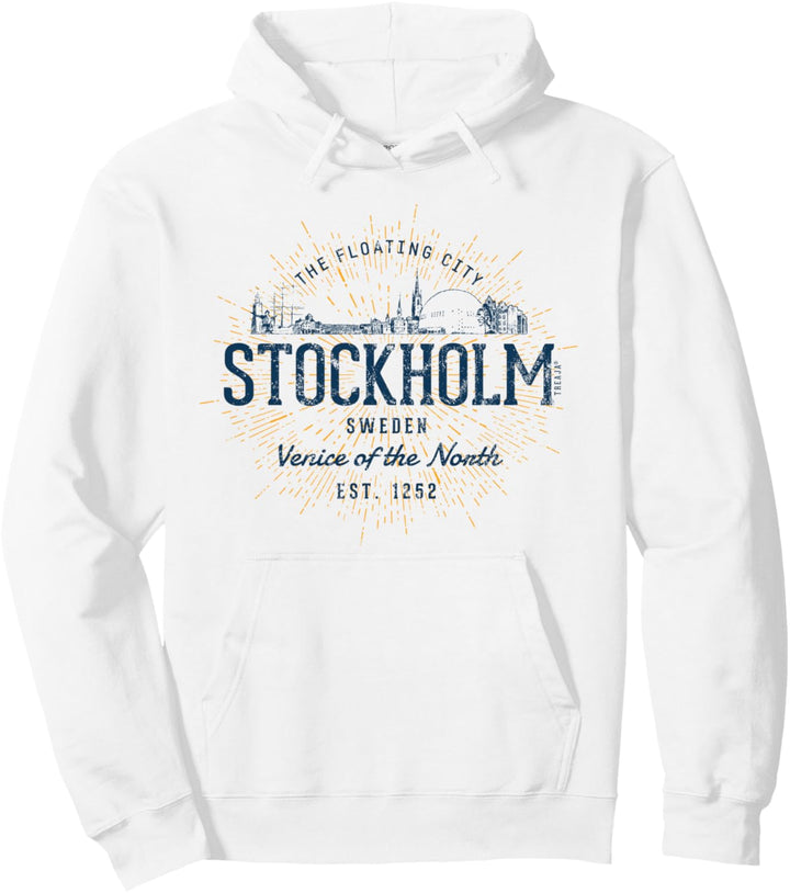 Schweden Retro Stil Vintage Stockholm Pullover Hoodie