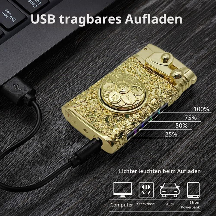 GADATOP Elektrisches Feuerzeug Sturmfeuerzeug USB Feuerzeuge Wiederaufladbar lichtbogen feuerzeug Wi