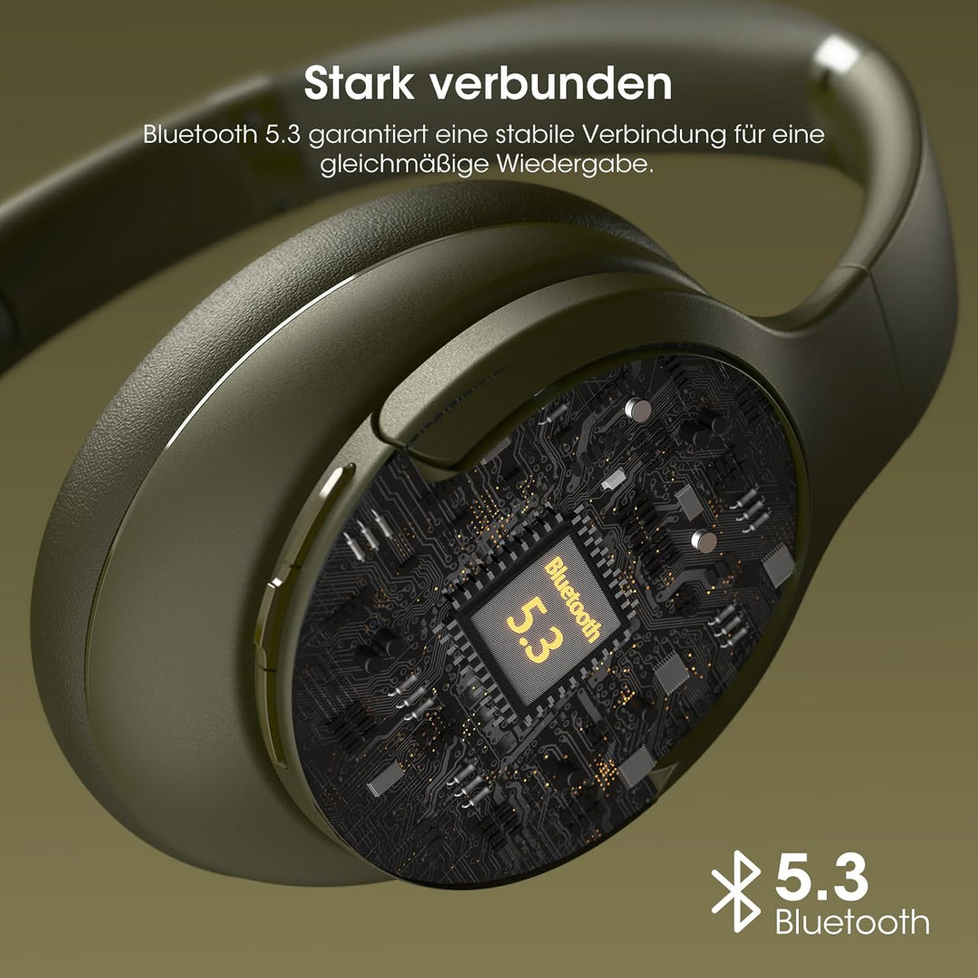 DOQAUS Kopfhörer Kabellos Bluetooth [Bis zu 90 Std] Bluetooth Kopfhörer Over-Ear mit 3 EQ-Modi, HiFi