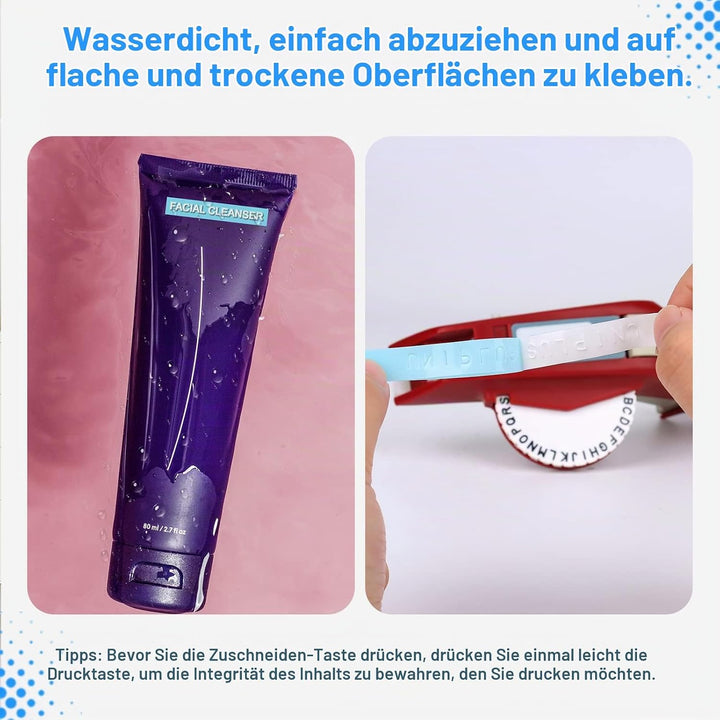 UniPlus Kompatible Omega Etikettenband Ersatz für Dymo Prägebänder S0717930 S0717900 9 mm x 3 m Selb