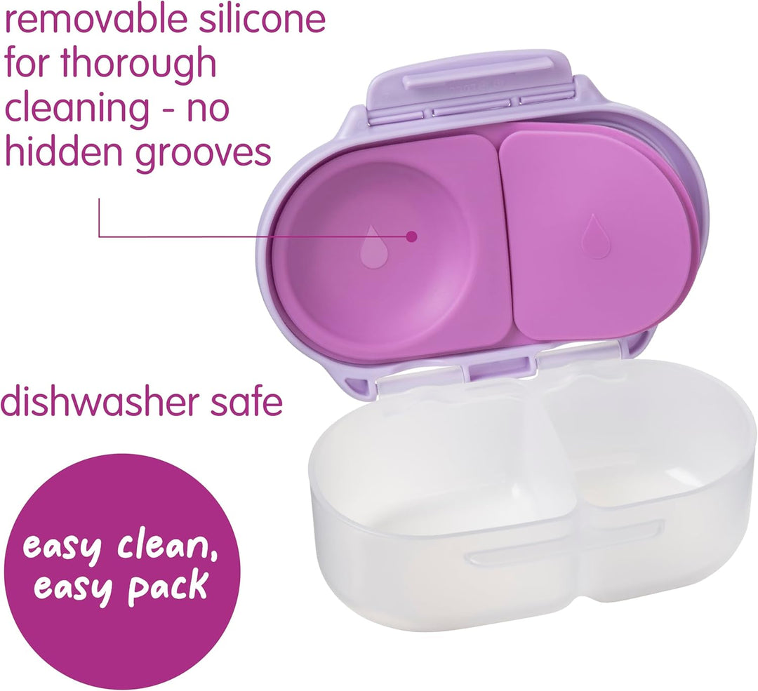 b.box Mini Brotdose | Bento-Box mit 3 Fächern (2 auslaufsicher) | Ideal für Kleinkinder, Kinderlunch