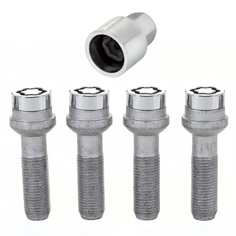 28044SU Radsicherungsbolzen SU (Standard) M14 x 1,50, Kugelsitz R14 2-teilig, Schaftlänge 37,1 mm, G