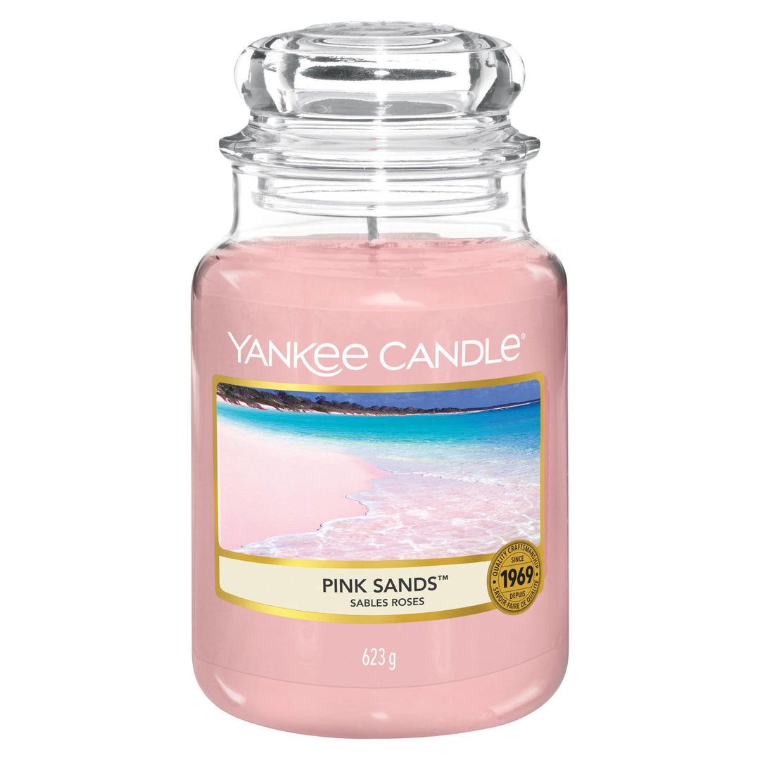 Yankee Candle Duftkerze im Glas (Grosse Kerze im Glas) | Pink Sands | Brenndauer bis zu 150 Stunden