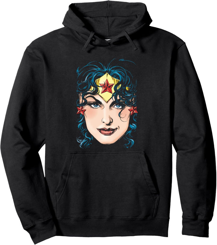 Wonder Woman Big Head Pullover Hoodie
