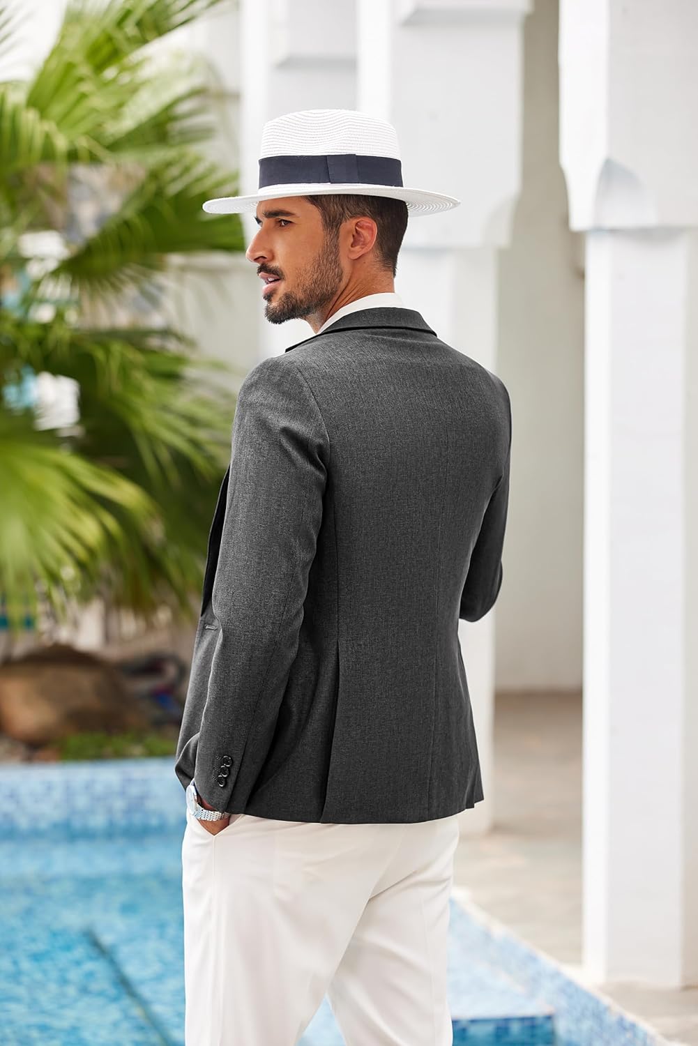 COOFANDY Herren Freizeit Sakko Sportlich Regular Fit Blazer Business Anzugjacke EIN Knopf XL A-schwa