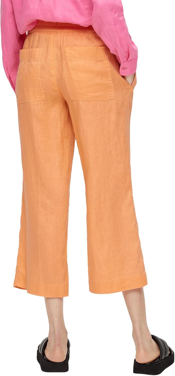 s.Oliver Relaxed: Hose mit Allover-Print 32 Orange 2115, 32 Orange 2115