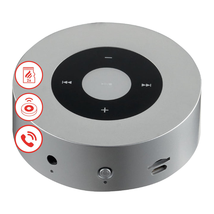 KAMINIO Knister Lautsprecher Moritz - Kraftvolle Soundbox mit Kaminfeuer-Tönen, Bluetooth, AUX, Mikr