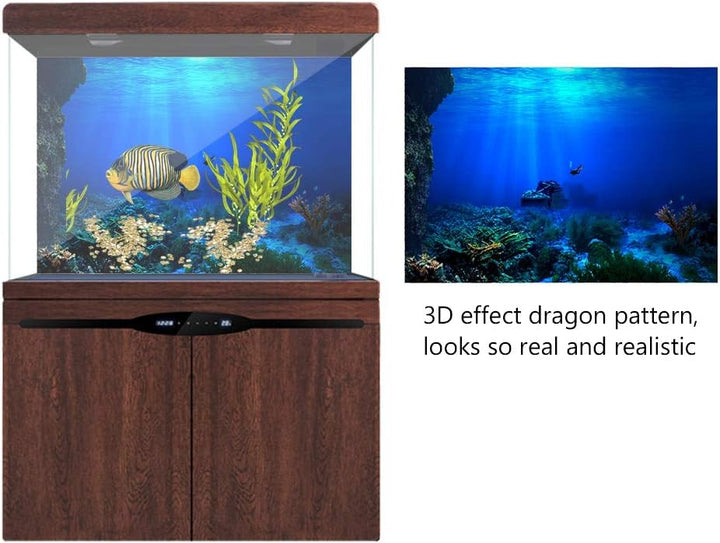 FILFEEL Aquarium Hintergrund Aquarium Dekorationen Bilder 3D Effekt PVC Adhesive Poster Unterwasserw