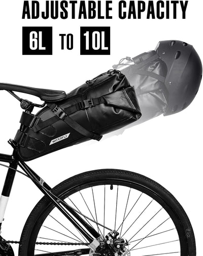 WATERFLY 10L Wasserdichte Satteltasche Fahrradtasche Fahrradsitz Tasche Sportsatteltasche Aufbewahru