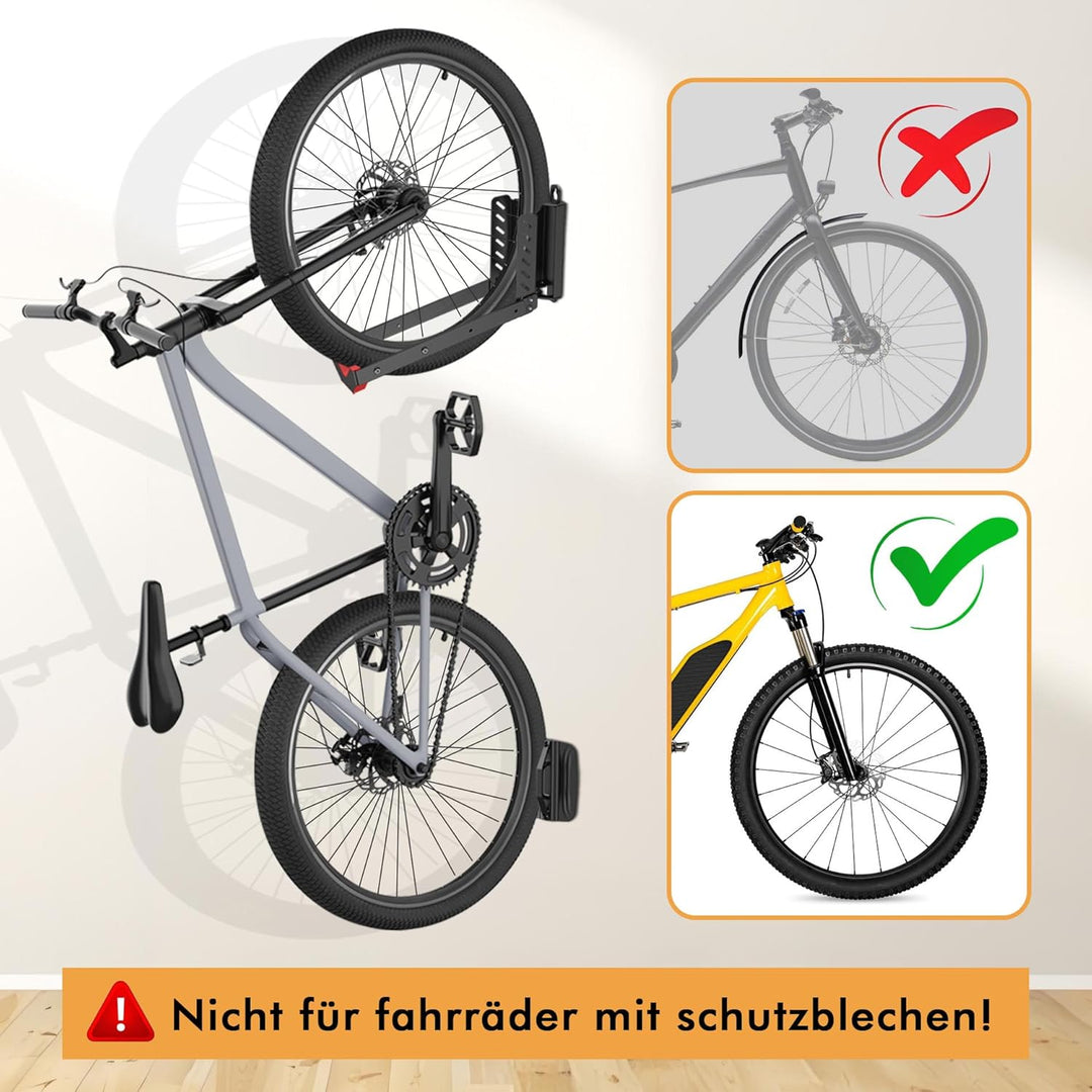 Mimoke Verstellbare Platzsparende Fahrrad Wandhalterung Einfaches Anheben Design mit Klappbarem Arm