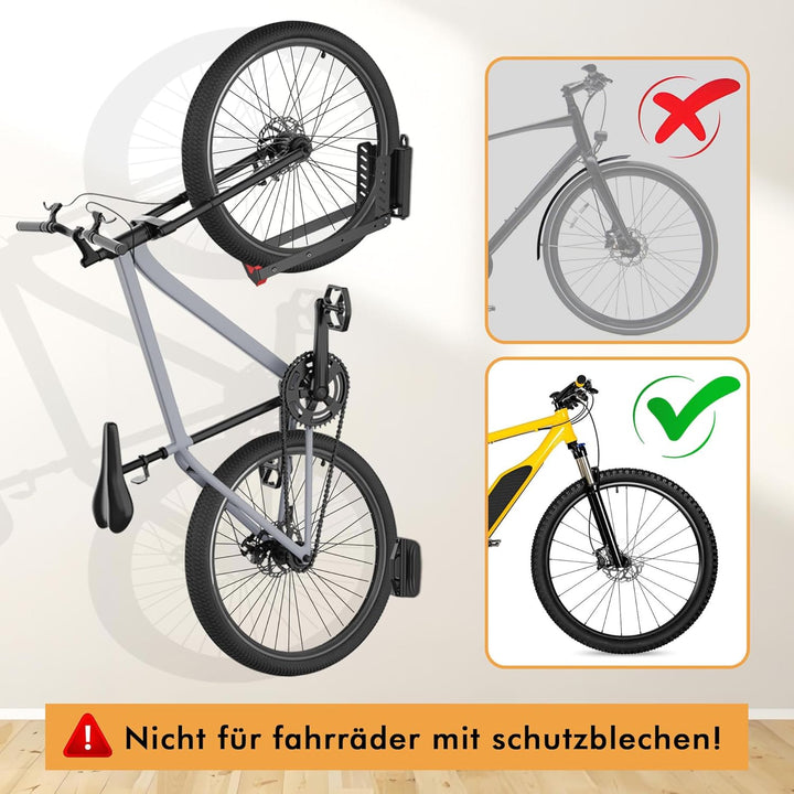 Mimoke Verstellbare Platzsparende Fahrrad Wandhalterung Einfaches Anheben Design mit Klappbarem Arm