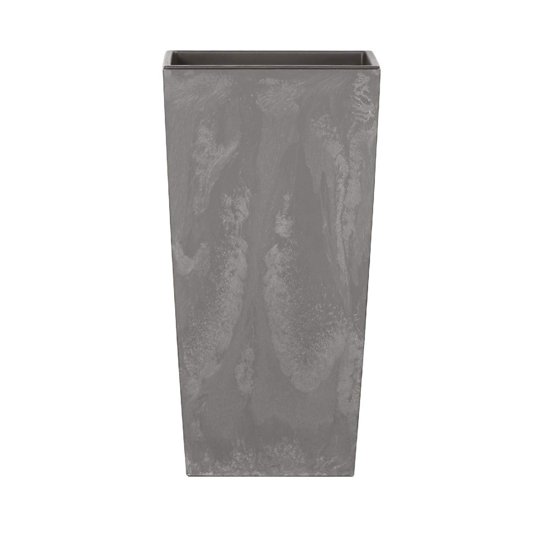 Maceta alta 91,5 L Prosperplast Urbi Square Effect de plástico CON depósito en color Gris claro, 75