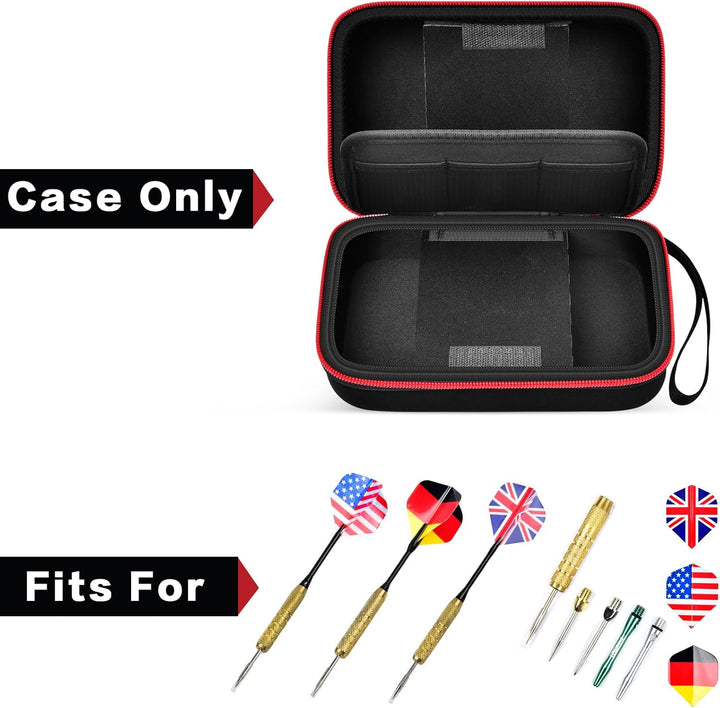 Target Darttasche - 12-Fach Aufbewahrungsorganizer für Stahlspitze und Soft Tip Pfeile - Case mit Co