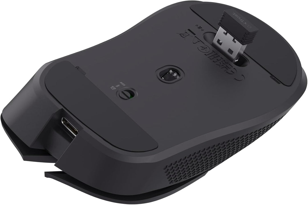 GXTrust Ybar Dual Kabellose Gaming Maus Bluetooth + 2.4GHz, Schwarz