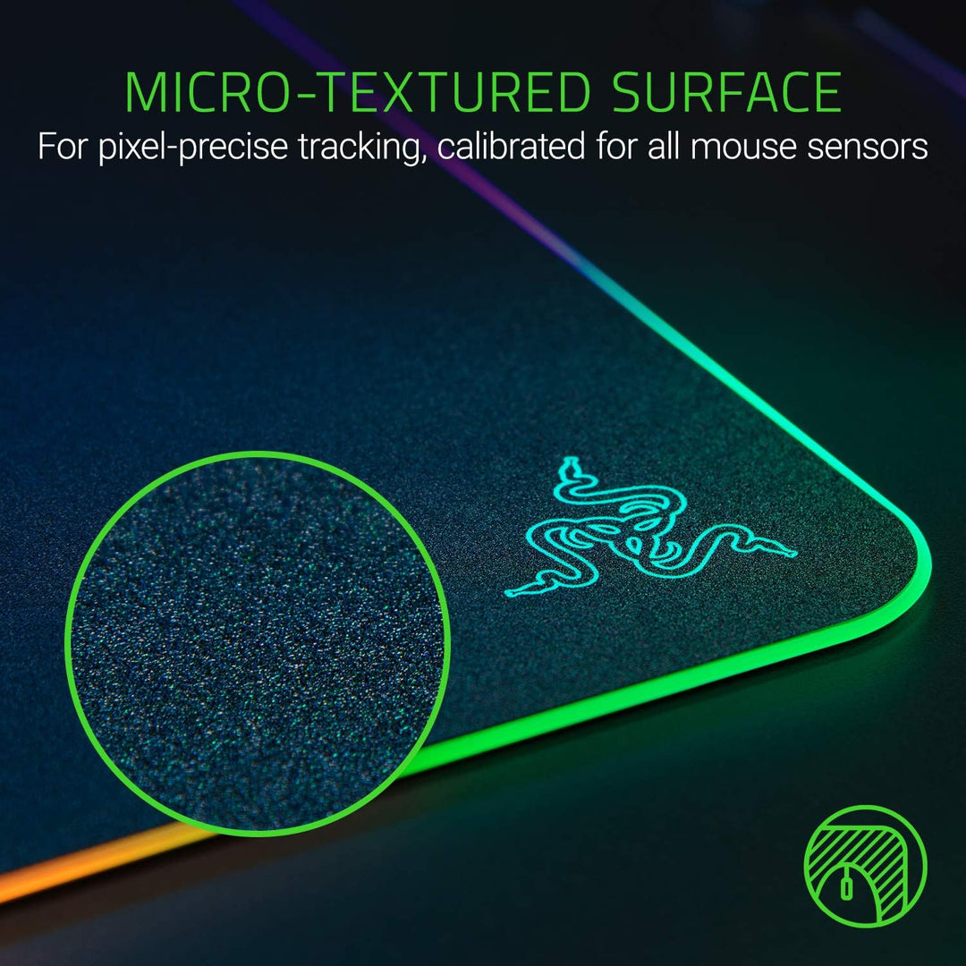 Razer Firefly V2 - Gaming-Mauspad mit mikrotexturierter Oberfläche und Chroma RGB-Beleuchtung (Kabel