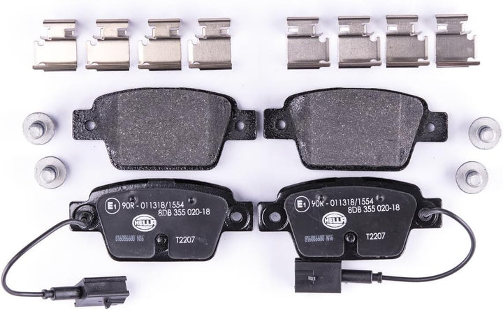 HELLA PAGID 8DB 355 020-181 Bremsbelagsatz - T2207 - Dicke/Stärke: 17.2mm - Bremssystem: Bosch - mit