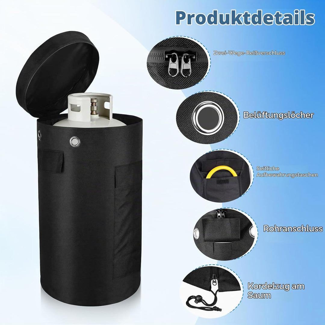 Abdeckhaube für Gasflasche, Wasserdichte 5 kg/11 kg Gasflaschenhülle | Winddichte Anti-UV Gasflasche