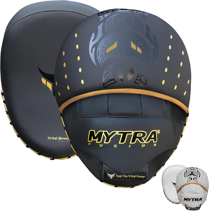 Mytra Fusion Box pratzen - Punch pad MMA Muay Thai handpratzen für Box- und Kampfsporttraining Schwa