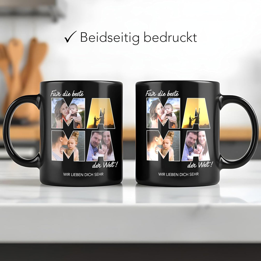 Kiddle-Design Papa Tasse Personalisiert mit Foto Geschenk Geburtstag, Vatertagsgeschenk Fototasse mi