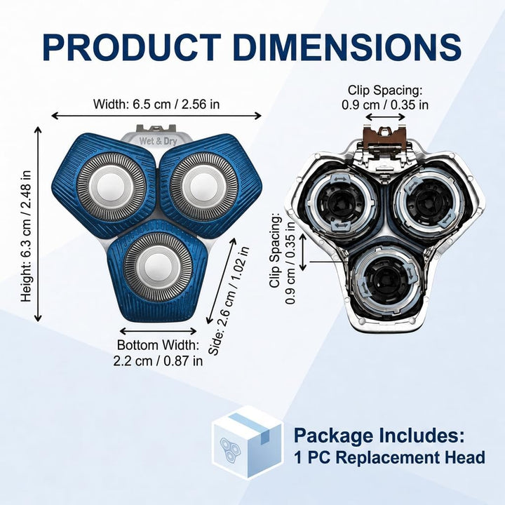 Ersatzscherkopf SH71/SH91 kompatibel mit Philips Rasierer Serie 5000 &amp; 7000