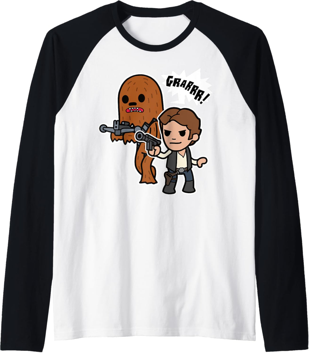 Star Wars Han Solo & Chewbacca Cartoon Roar Raglan